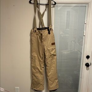 Dakine Men's Beige Cargo Pants with Suspenders